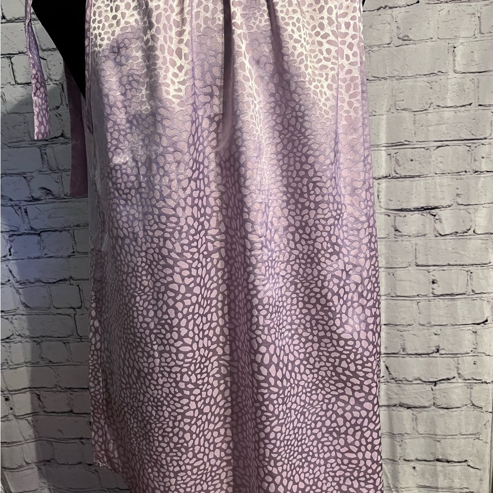 First ❤️Love by Lovelyn lavender leopard mock neck tie design sleeveless  small - Picture 3 of 13
